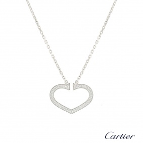 Cartier White Gold Diamond Hearts and Symbols Necklace 0.58ct G+/VS B3040600 Cartier White Gold Diamond Hearts and Symbols Necklace 0.58ct G+/VS B3040600